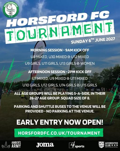 Horsford FC Tournament flyer