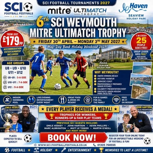 Annuncio: 6° Trofeo SCI Weymouth Mitre Ultimatch