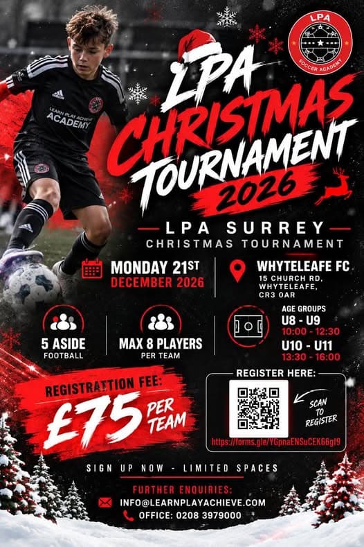 LPA Surrey Christmas Tournament 2026 flyer