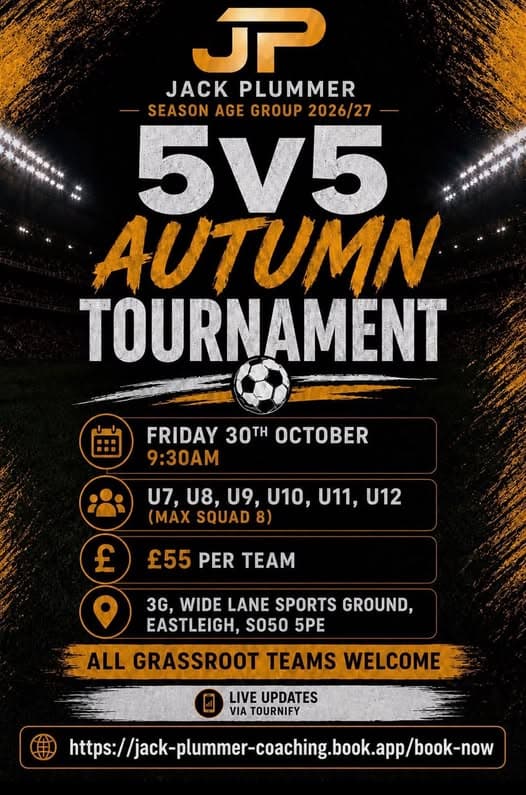 Jack Plummer 5v5 Autumn Tournament flyer