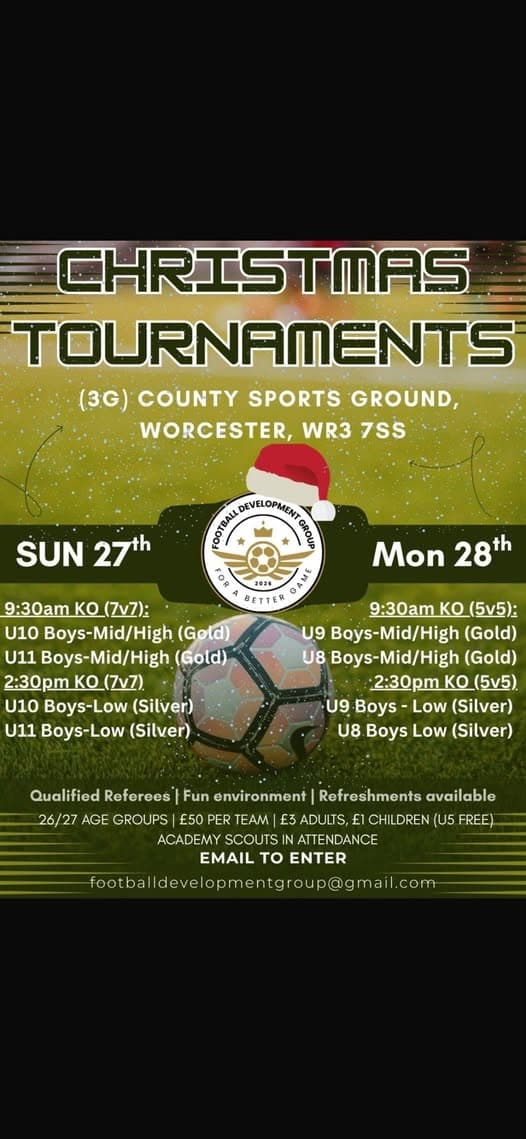 Christmas Tournaments flyer