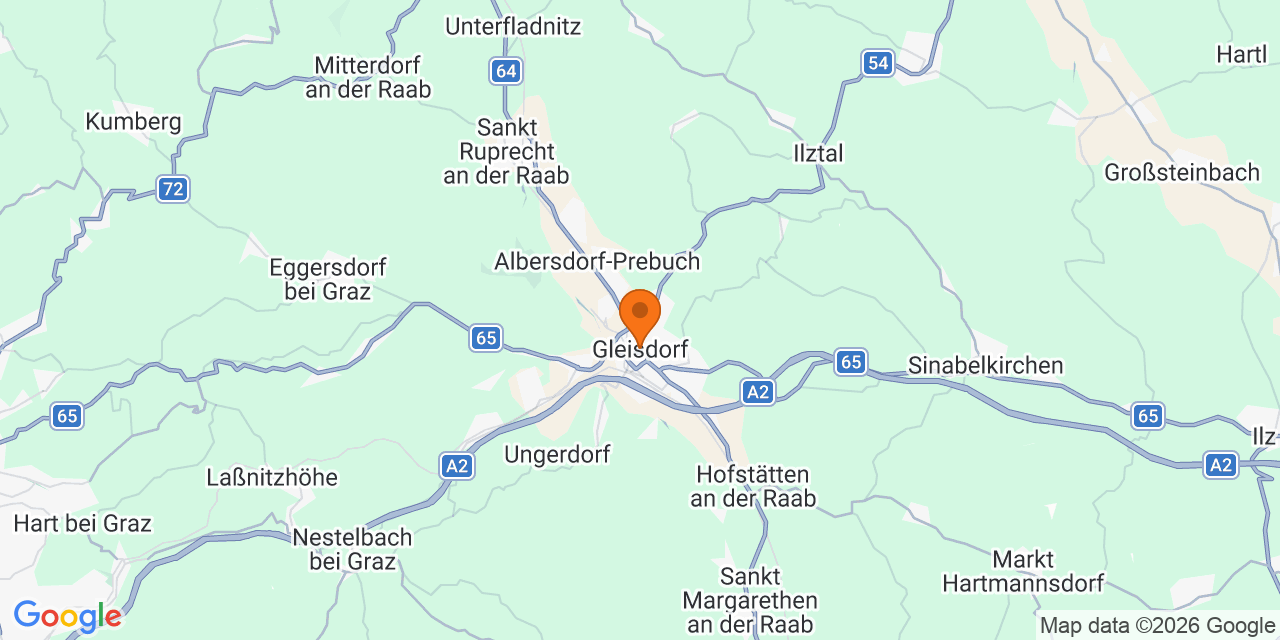 Karte der Spielorte: Fußballturniere in Gleisdorf