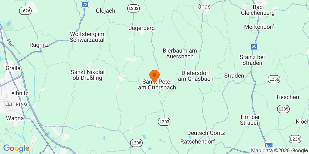 Karte der Spielorte: Fußballturniere in St. Peter am Ottersbach