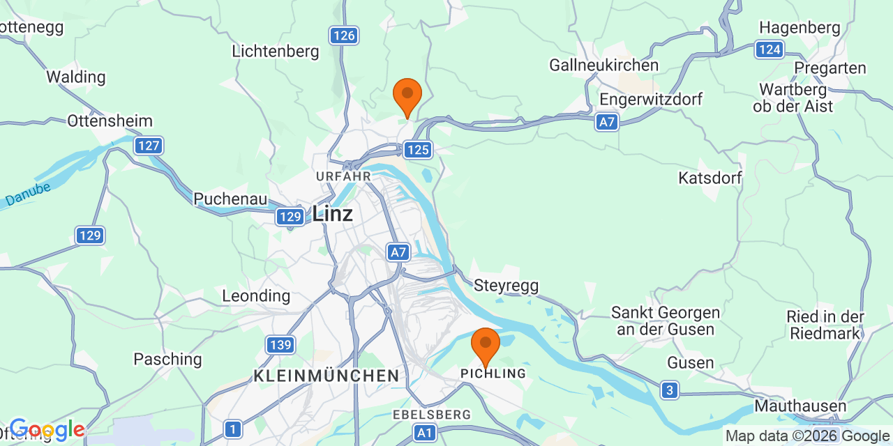 Karte der Spielorte: Fußballturniere U10 in Oberösterreich