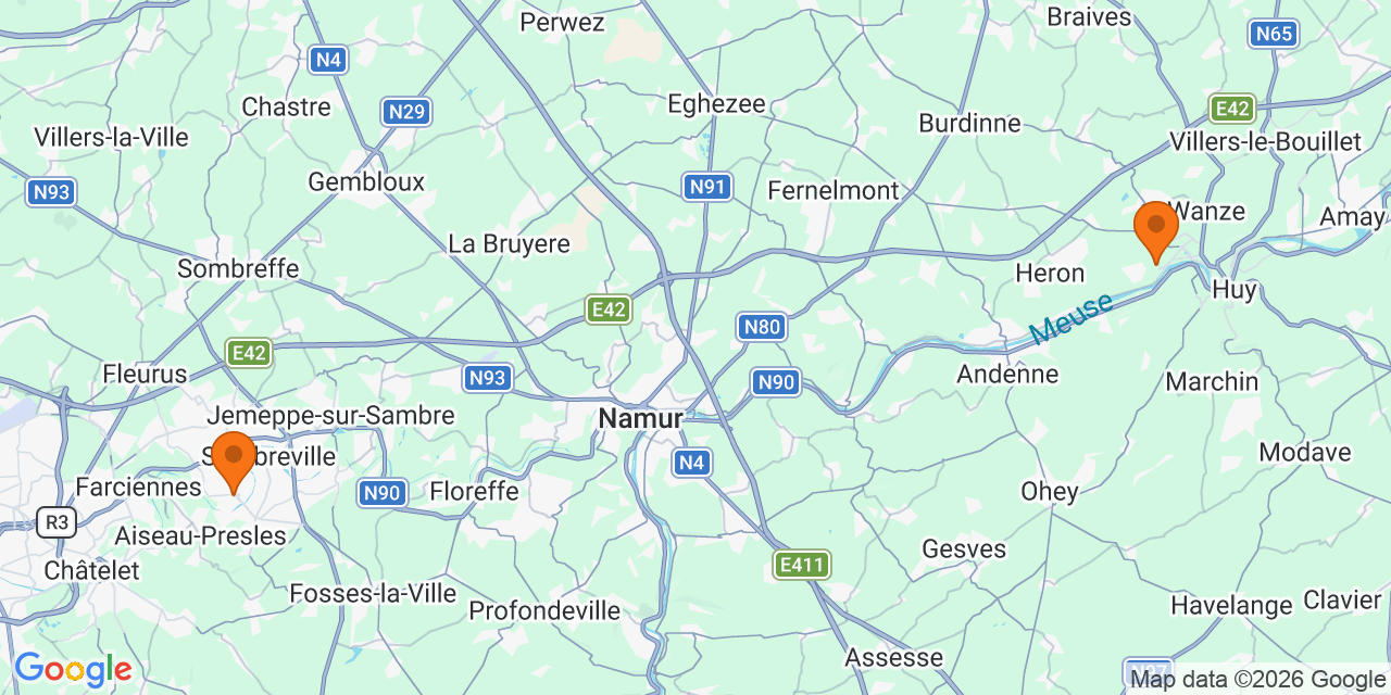 Kaart met de locaties: Voetbaltornooien in Wallonia