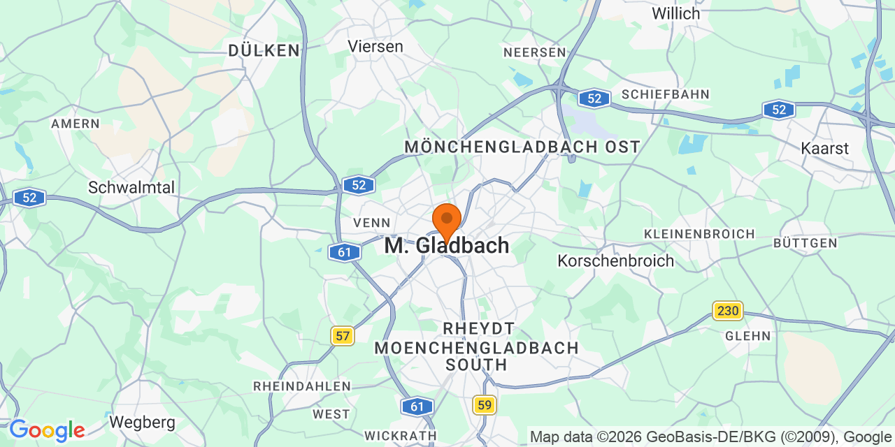 Karte der Spielorte: Fußballturniere in Mönchengladbach