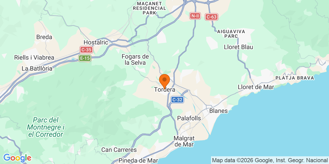 Mapa de las sedes: Torneos de fútbol en Blanes - Tordera