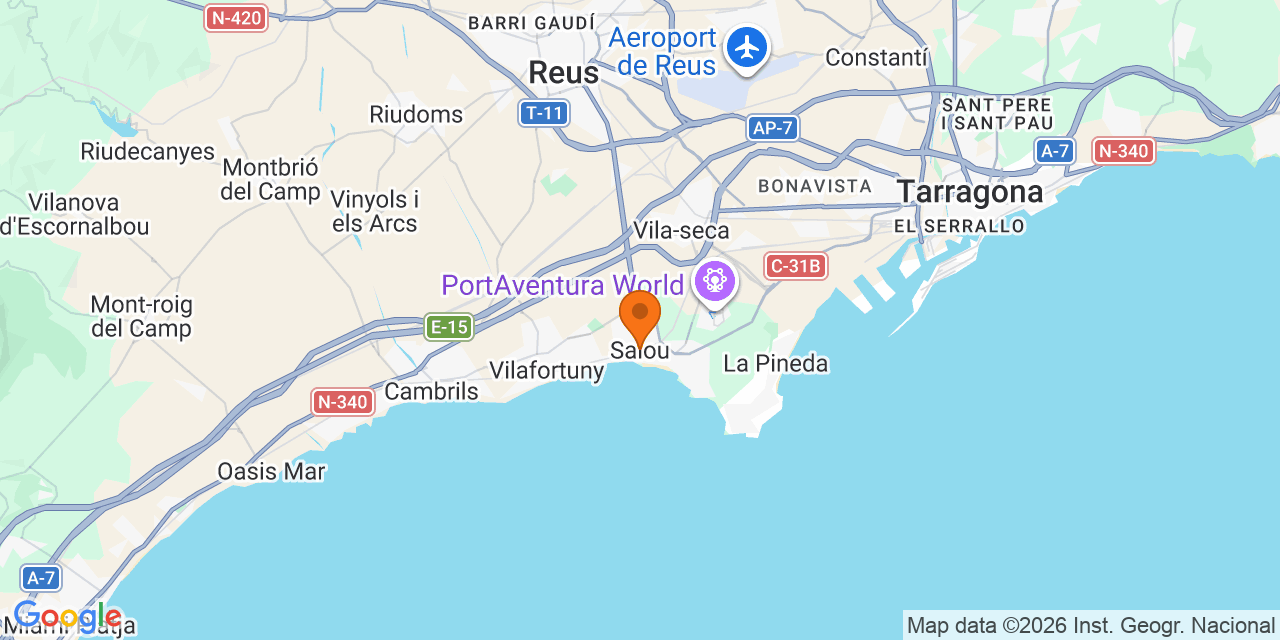 Mapa de las sedes: Torneos de fútbol en Salou