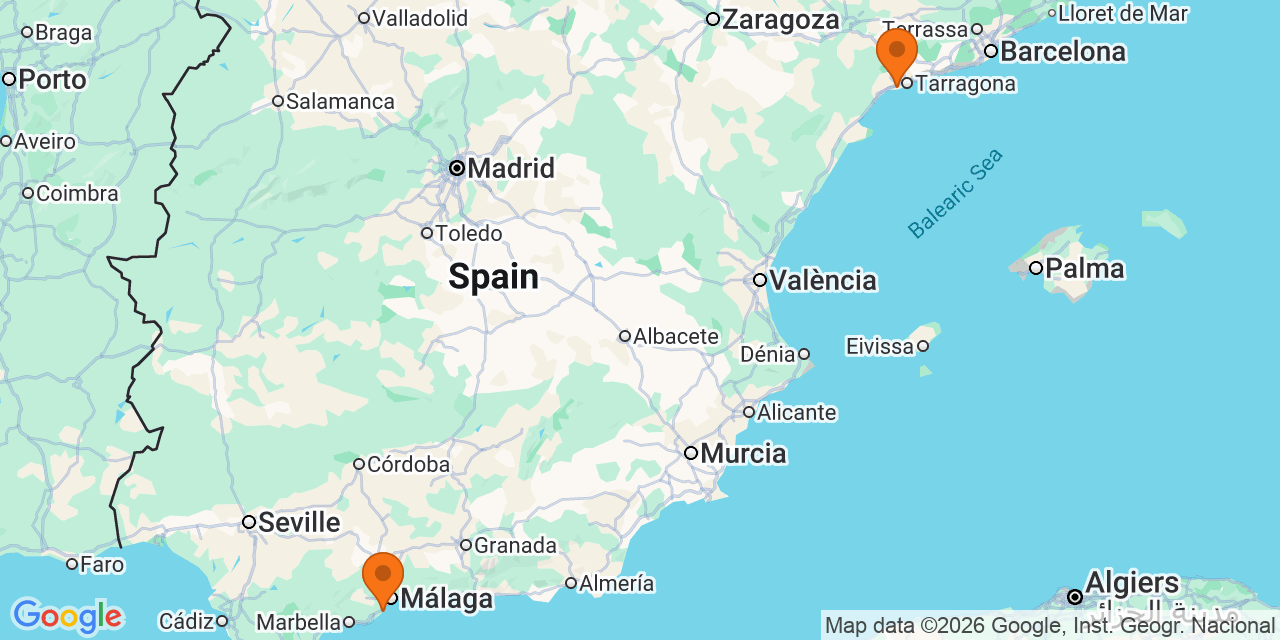 Mapa de las sedes: Torneos de fútbol alevín (U12)