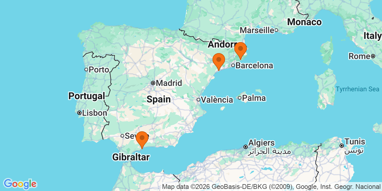 Mapa de las sedes: Torneos de fútbol infantil (U14)
