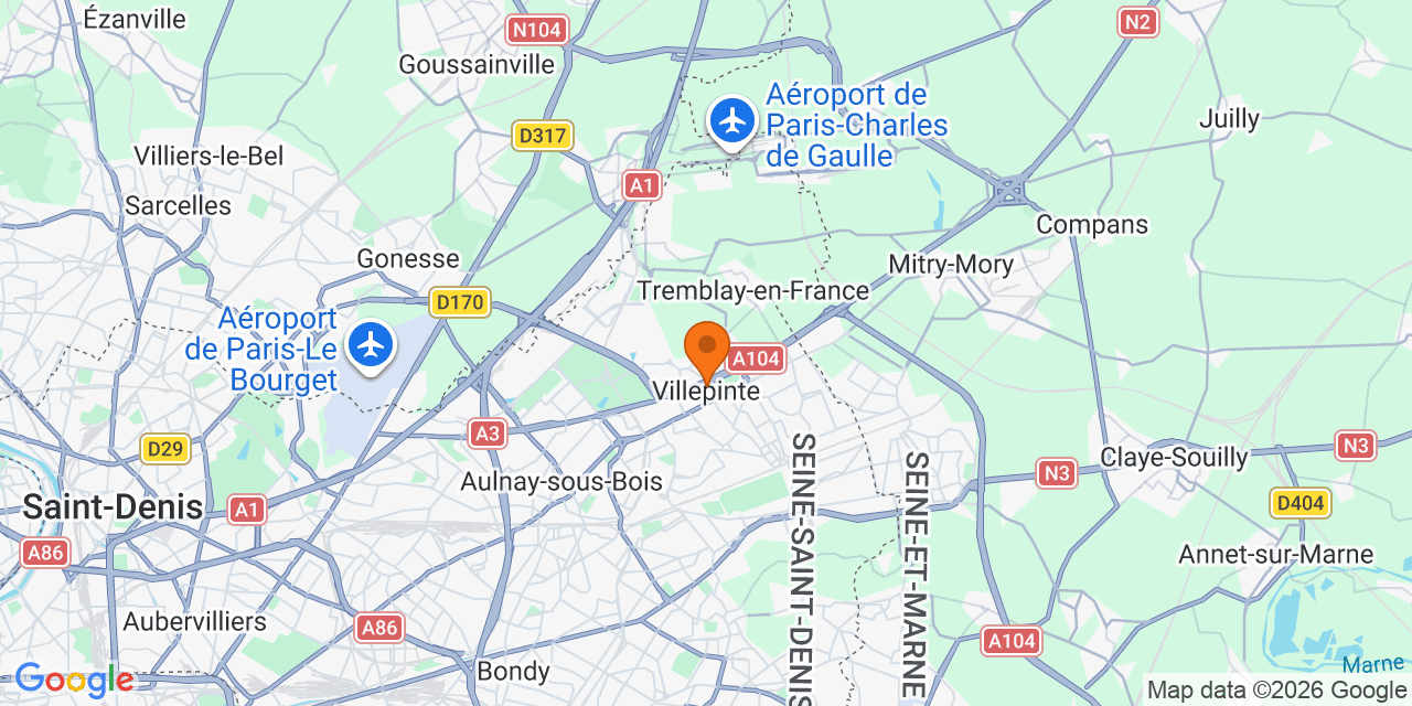 Carte des lieux : Tournois de foot à Villepinte