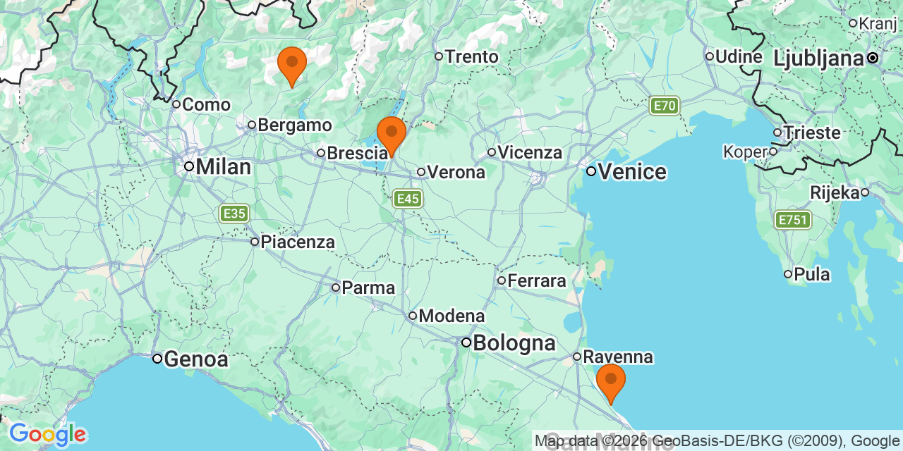Mappa delle sedi: Tornei di calcio