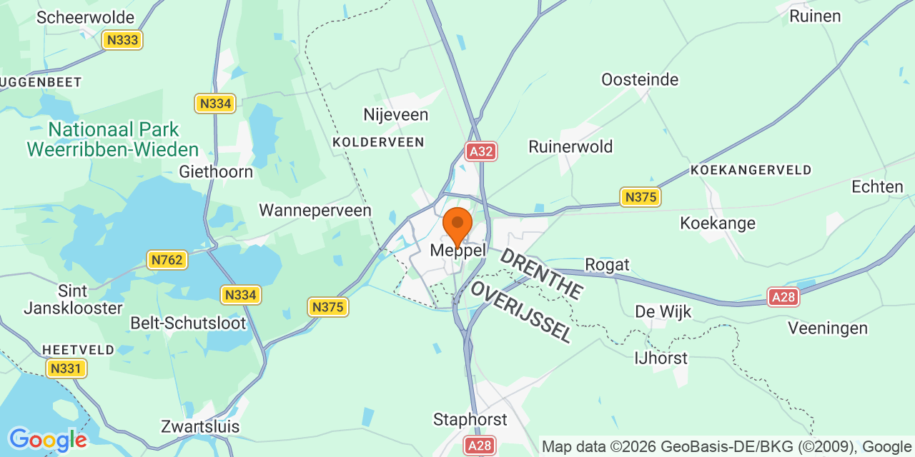 Kaart met de locaties: Voetbaltoernooien in Drenthe