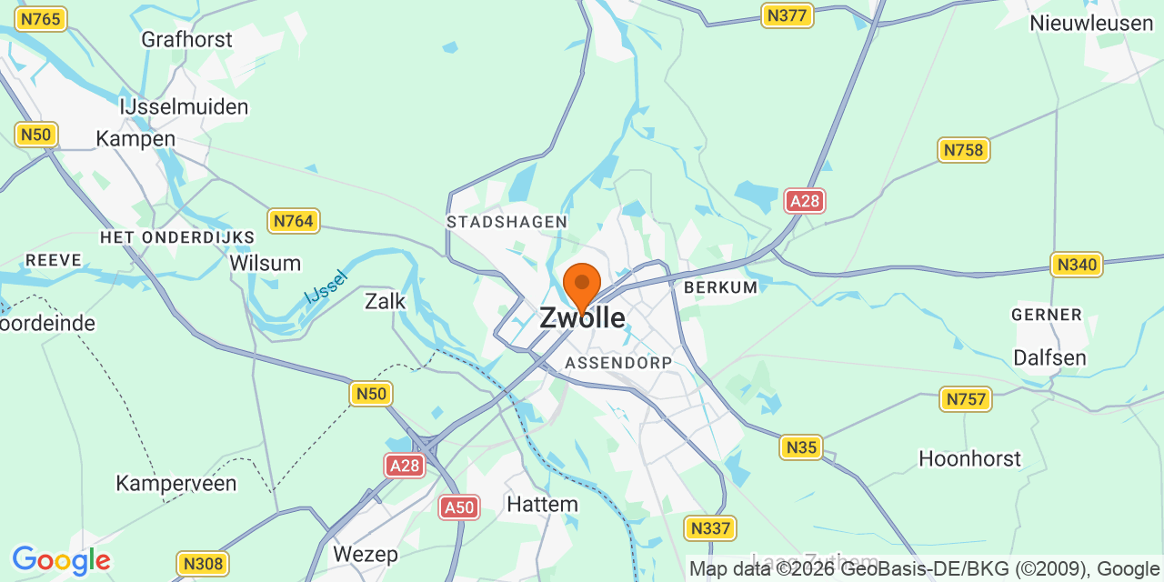 Kaart met de locaties: Voetbaltoernooien in Zwolle