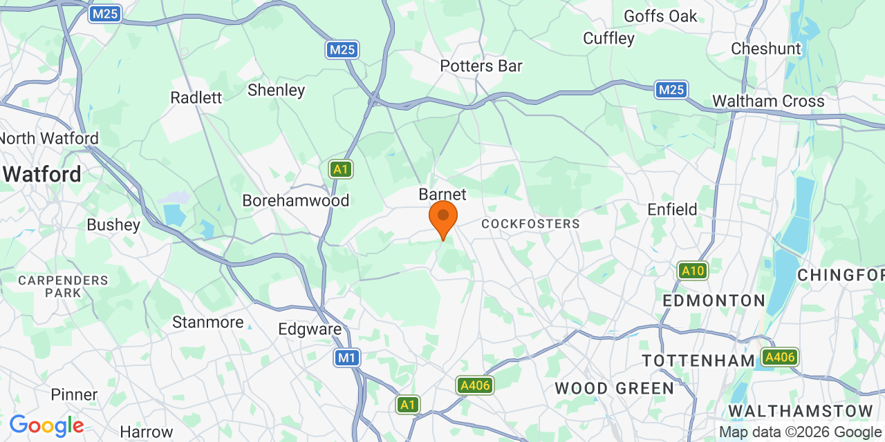 Map of the venues for Football tournaments in Barnet