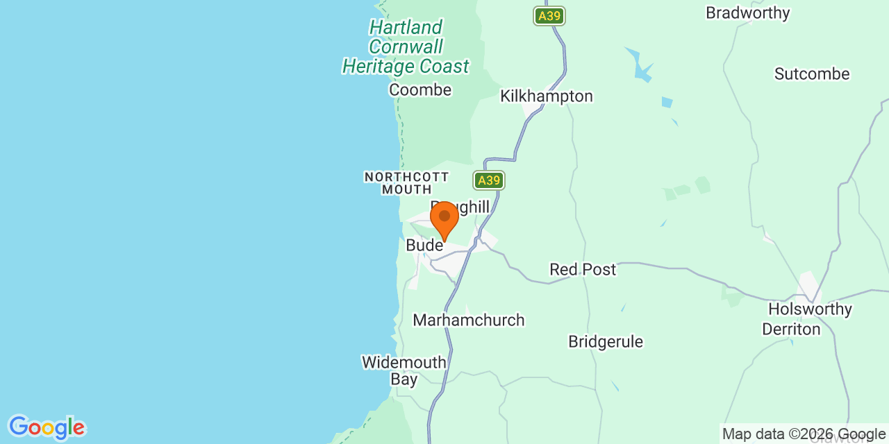 Map of the venues for Football tournaments in Bude