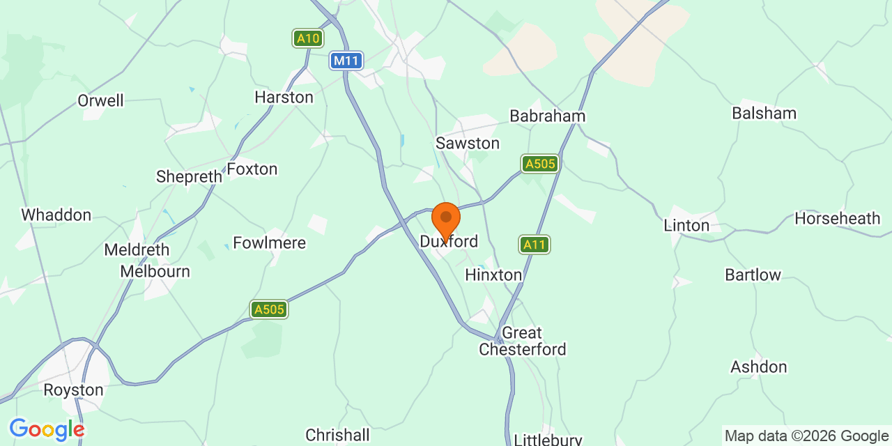 Map of the venues for Football tournaments in Duxford