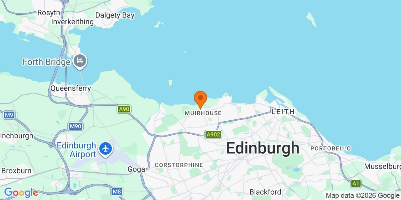 Map of the venues for Football tournaments in Edinburgh