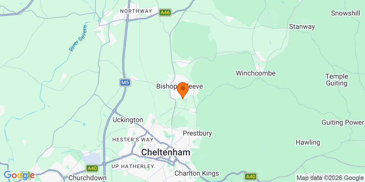 Map of the venues for Football tournaments in Gloucestershire