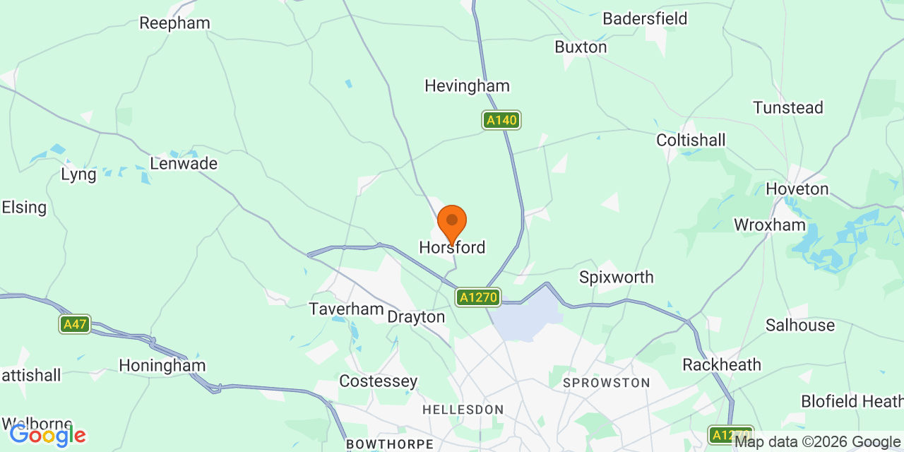 Map of the venues for Football tournaments in Horsford