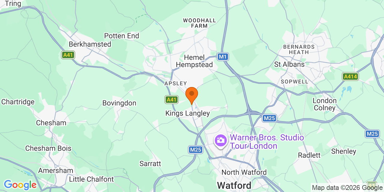 Map of the venues for Football tournaments in Kings Langley