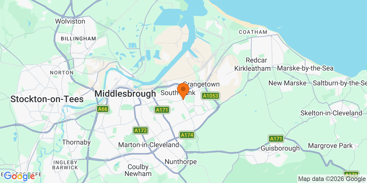 Map of the venues for Football tournaments in Middlesbrough
