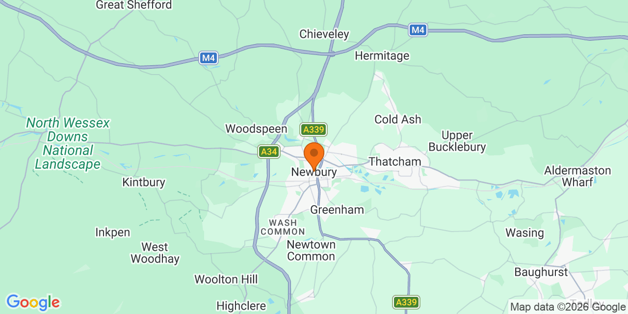 Map of the venues for Football tournaments in Newbury