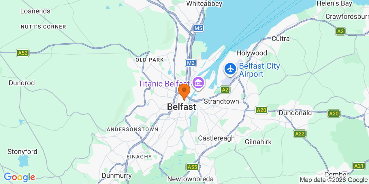 Map of the venues for Football tournaments in Northern Ireland