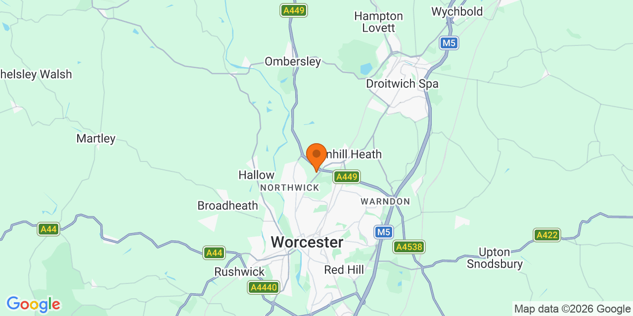 Map of the venues for Football tournaments in Worcester
