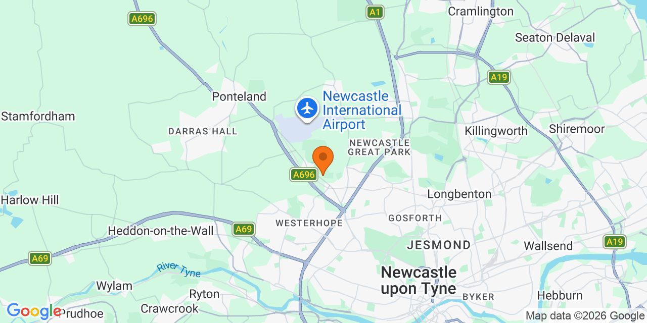 Map of the venues for U8 football tournaments in Newcastle upon Tyne